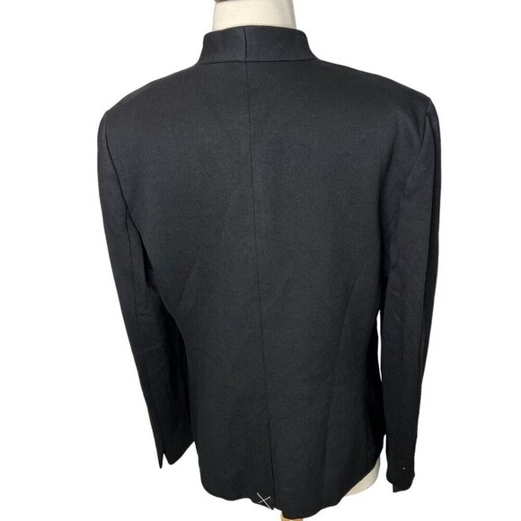 J.Crew $198 Tall Going Out Blazer In Stretch Twill Size T2 Black H2791 - Picture 5 of 9